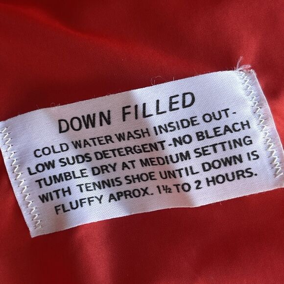 Alpine Designs Puffer Jacket Girl Size 12 Red Full Zip USA Down Ski Winter Nylon - Picture 6 of 13